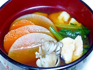 白だしｏｒめんつゆで簡単お雑煮♪