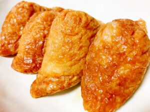 普通の油揚げでジューシー手作りいなり寿司