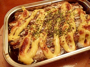 オイルサーディンの醤油マヨネーズ焼き