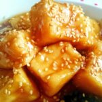 ふわふわ高野豆腐のごまあんかけ