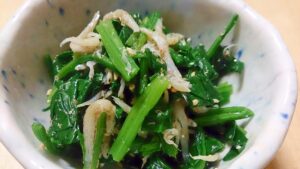ほうれん草としらすのお浸し★カルシウムたっぷり!!
