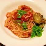 簡単☆トマト缶の冷製パスタ