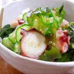 たこときゅうりとわかめの酢の物