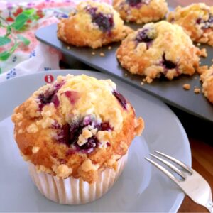 きのこ型♪ブルーベリーマフィン（クランブルつき）